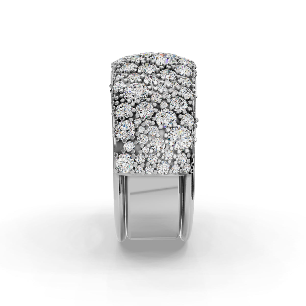 The Cobblestone | Oura Series 3 & 4 | White Gold | Right view