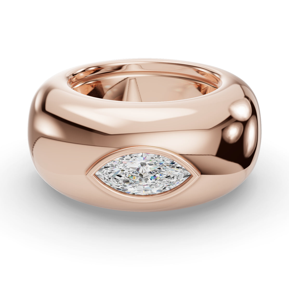 The Puff | Oura Series 3 & 4 | Rose Gold | Top view