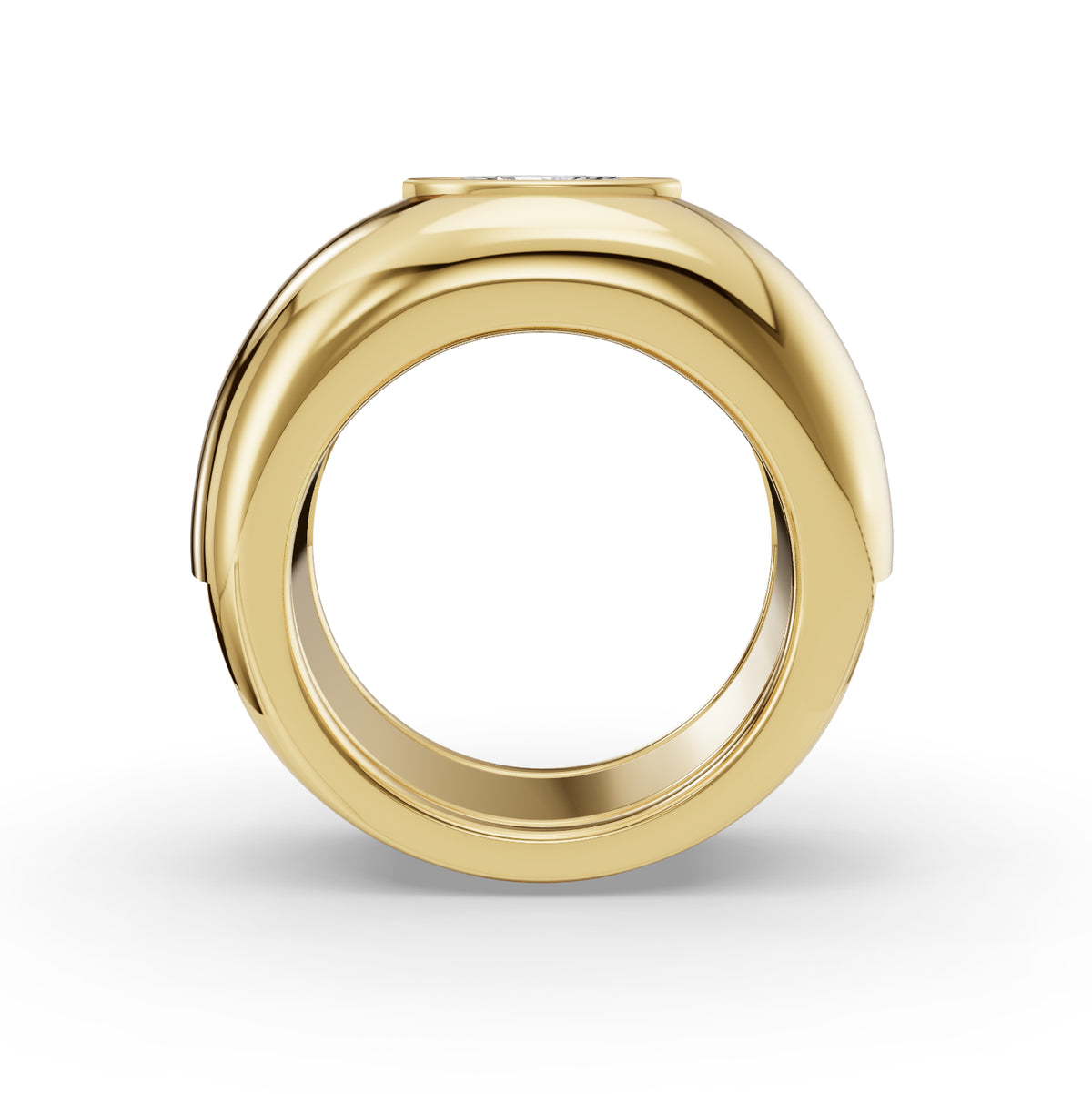 The Puff | Oura Series 5 | Yellow Gold | Front view