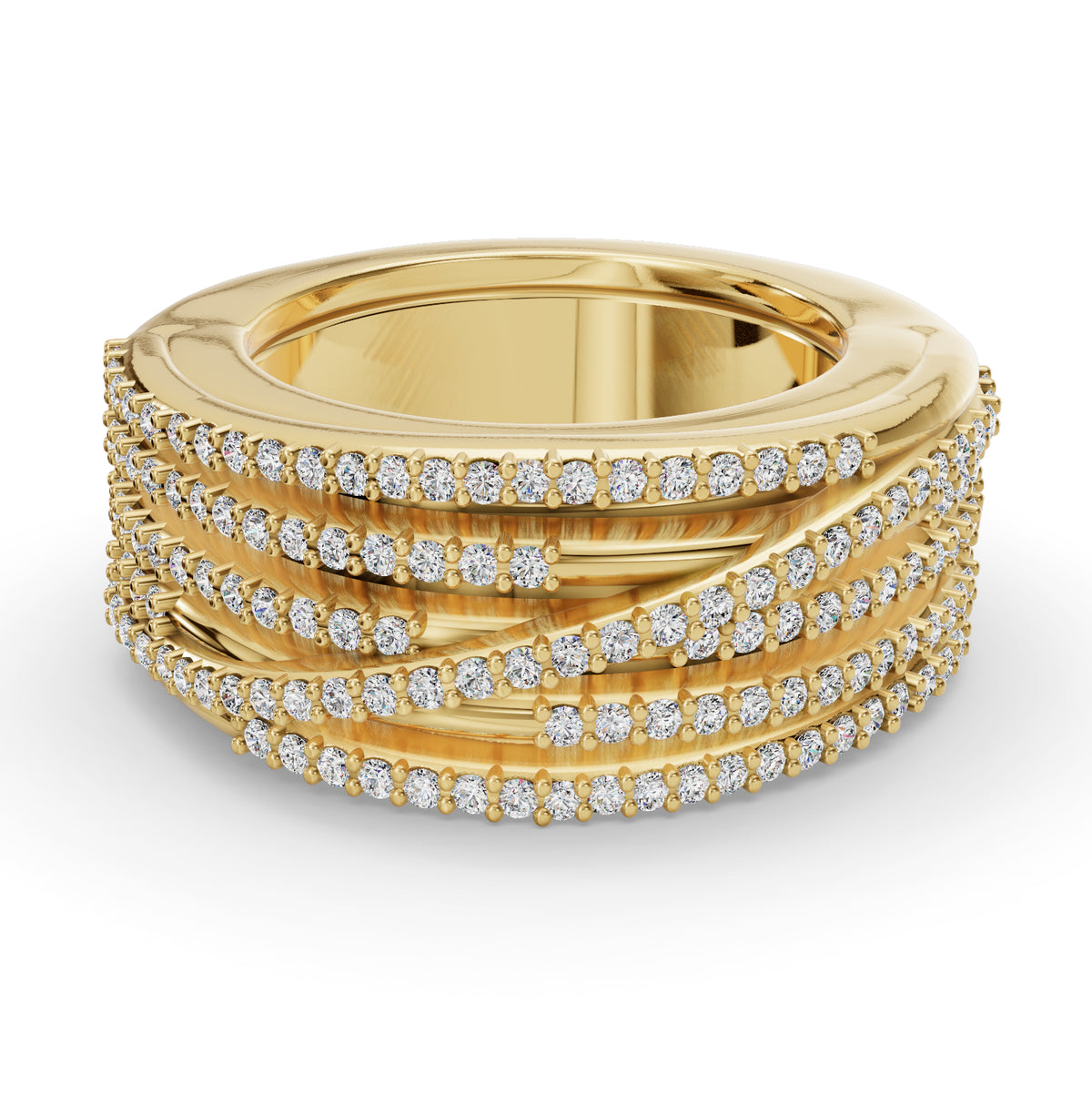 The Strands | Oura Series 5 | Yellow Gold | Top view
