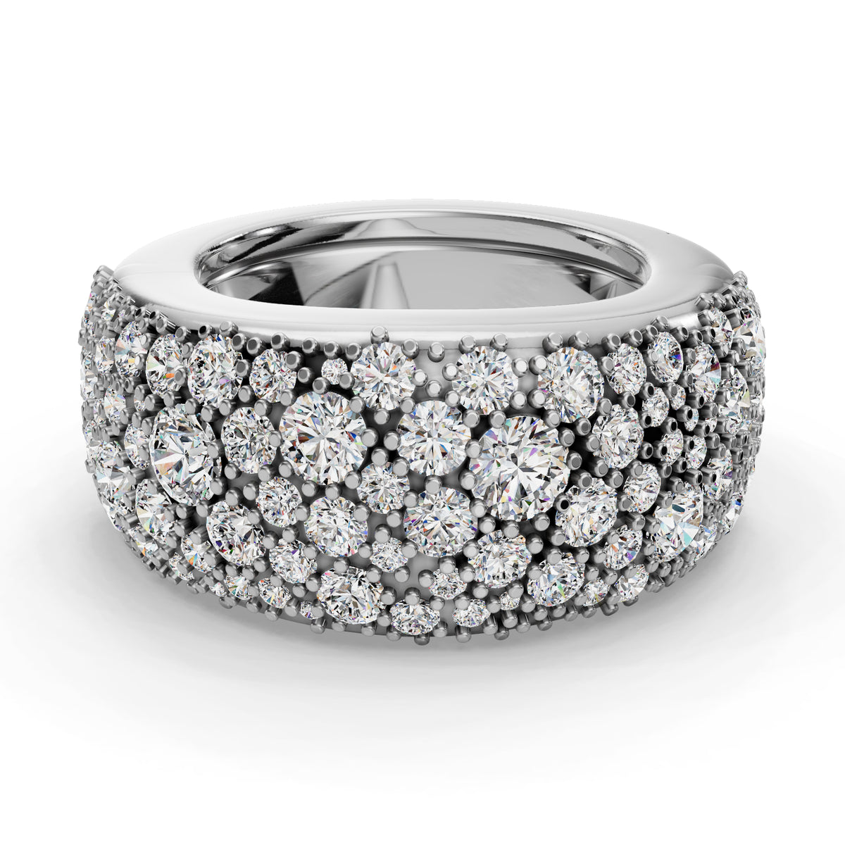 The Cobblestone | Oura Series 3 & 4 | White Gold | Top view