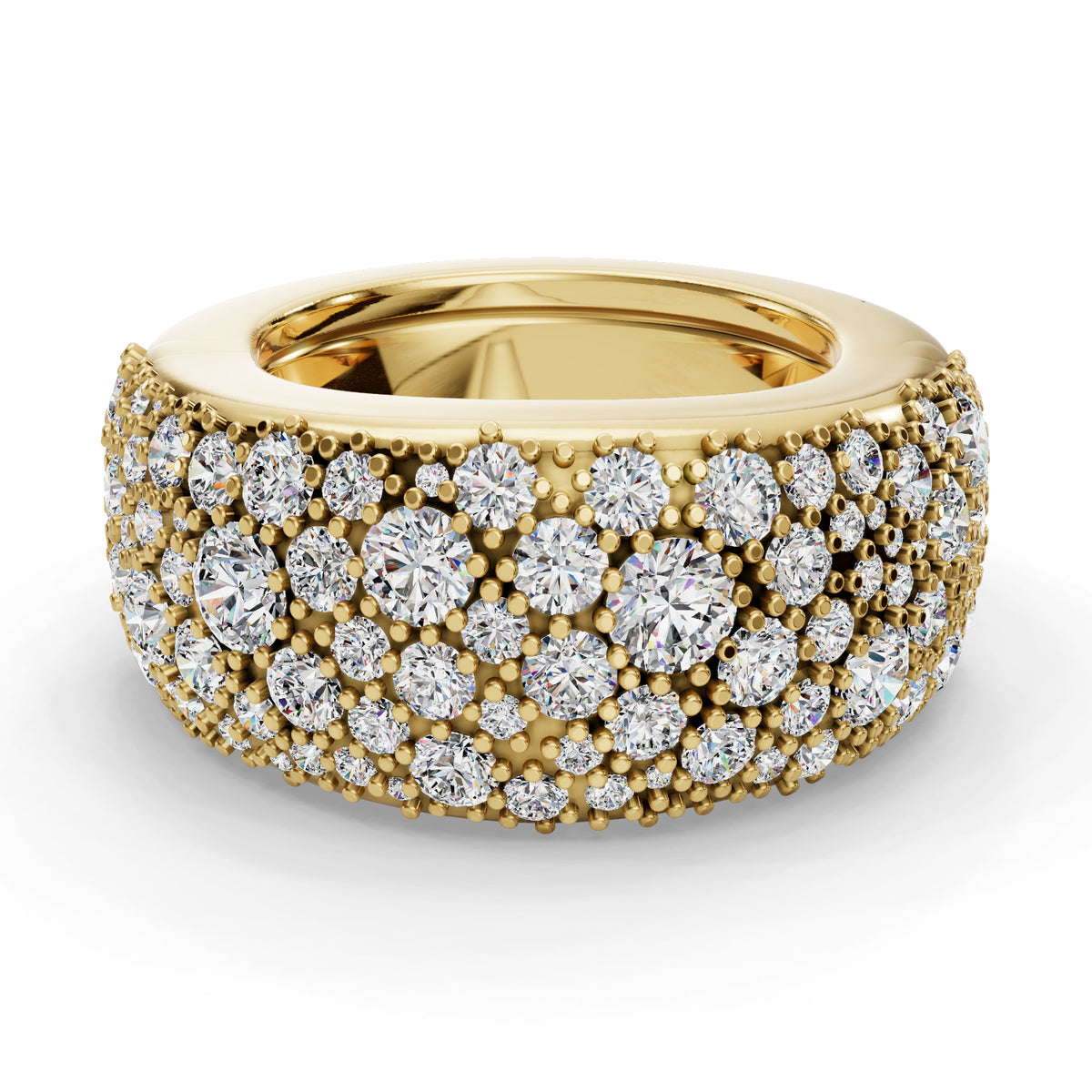 The Cobblestone | Oura Series 3 & 4 | Yellow Gold | Top view
