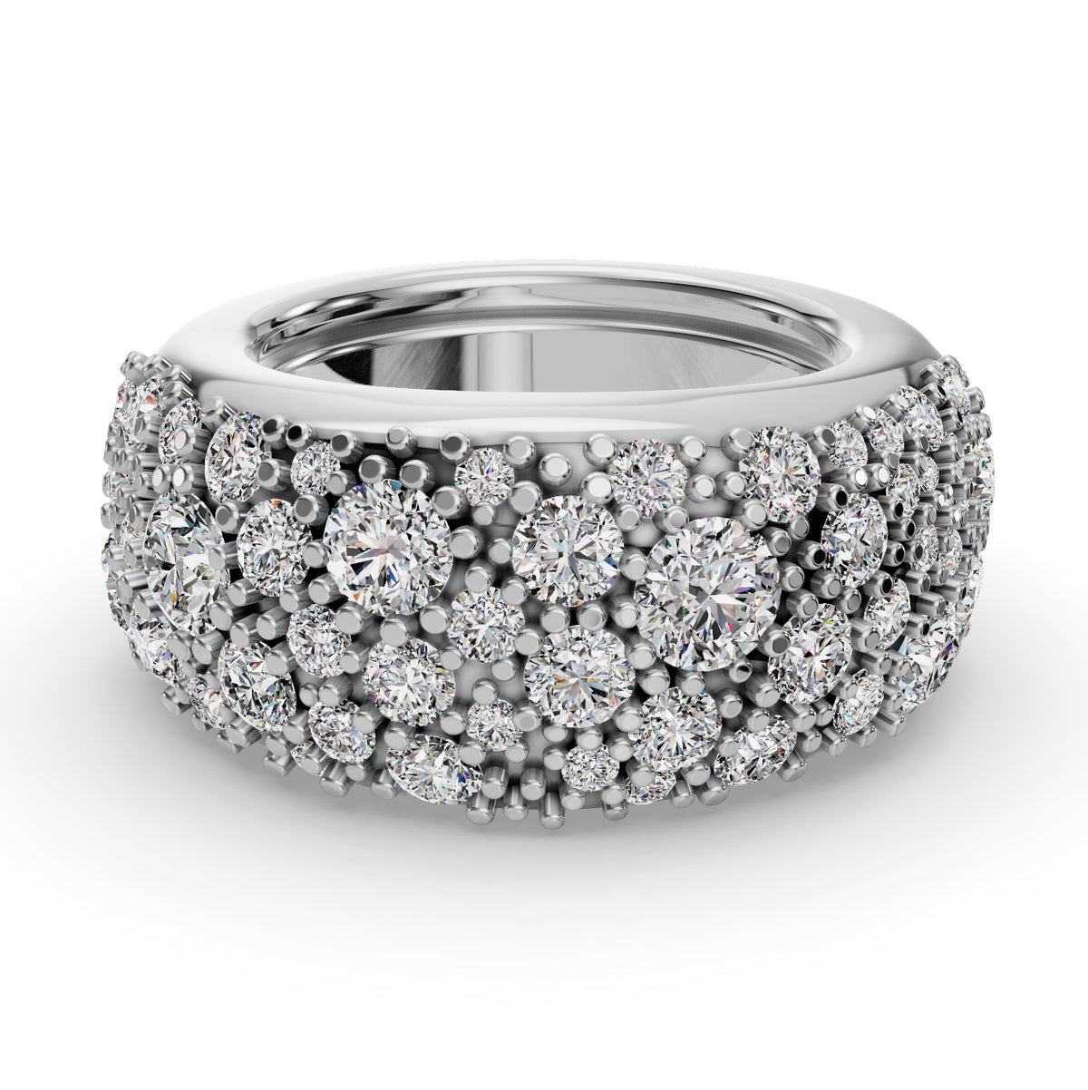The Cobblestone | Oura Series 5 | White Gold | Top view