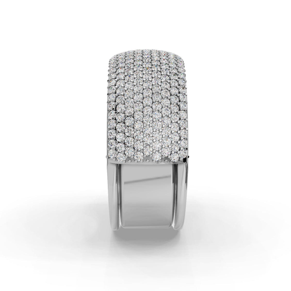 The Full Pavé | Oura Series 3 & 4 | White Gold | Right view