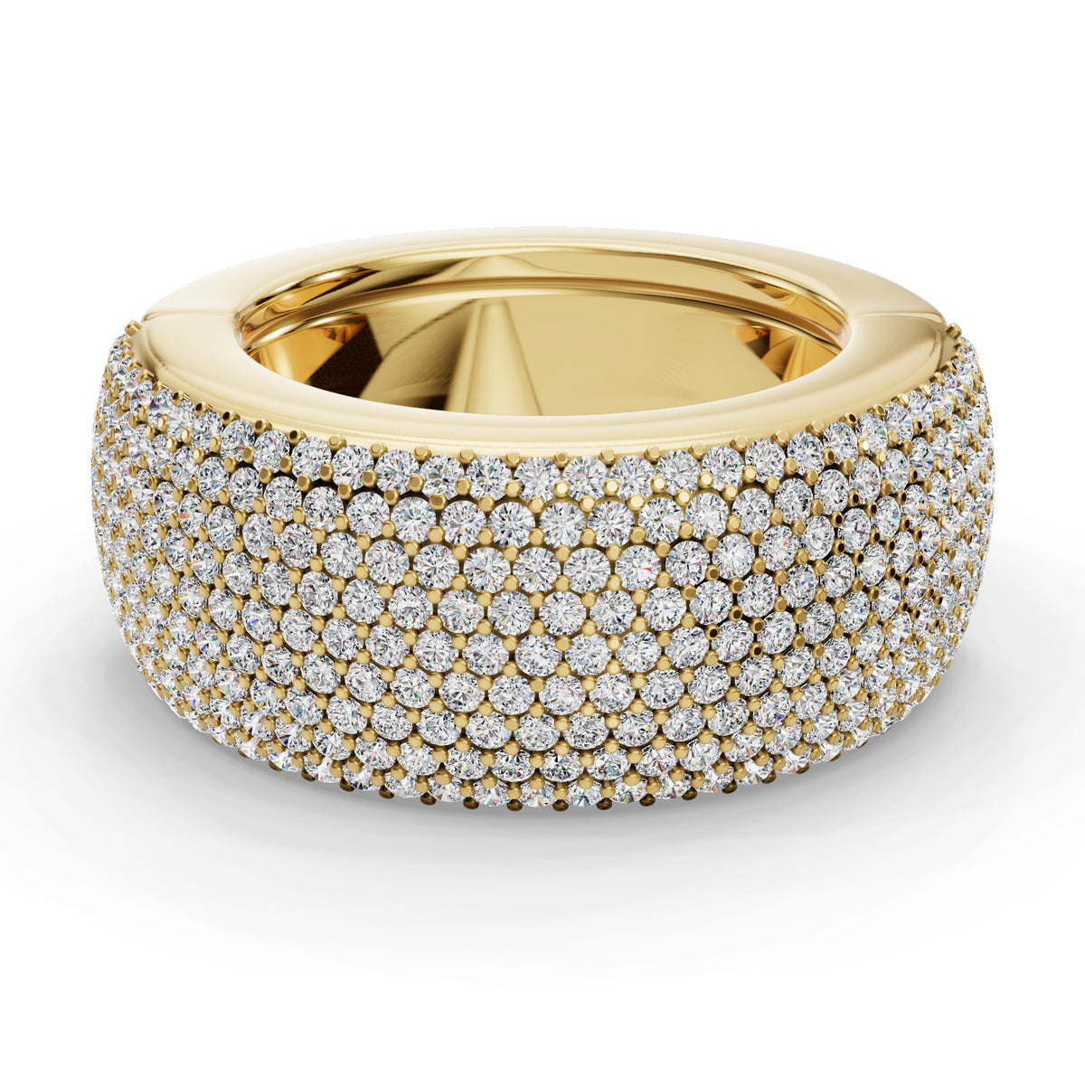 The Full Pavé | Oura Series 3 & 4 | Yellow Gold | Top view