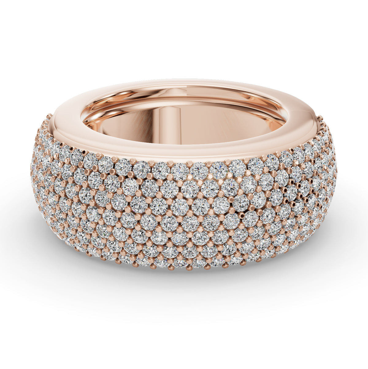 The Full Pavé | Oura Series 5 | Rose Gold | Top view