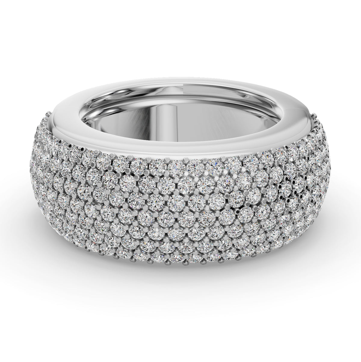 The Full Pavé | Oura Series 5 | White Gold | Top view
