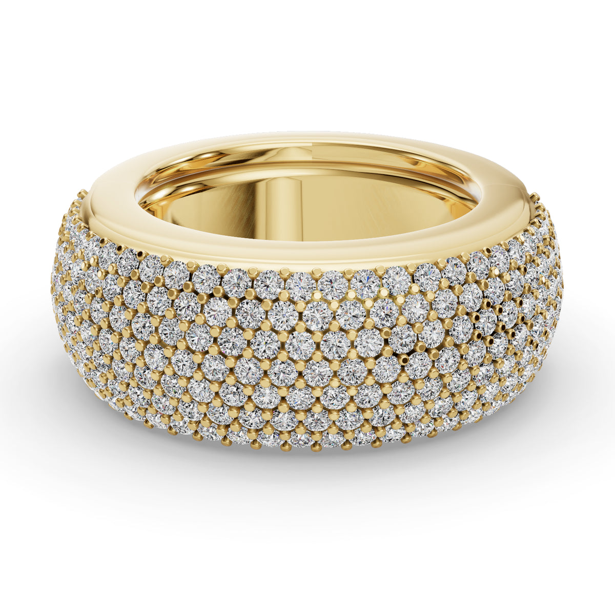 The Full Pavé | Oura Series 5 | Yellow Gold | Top view