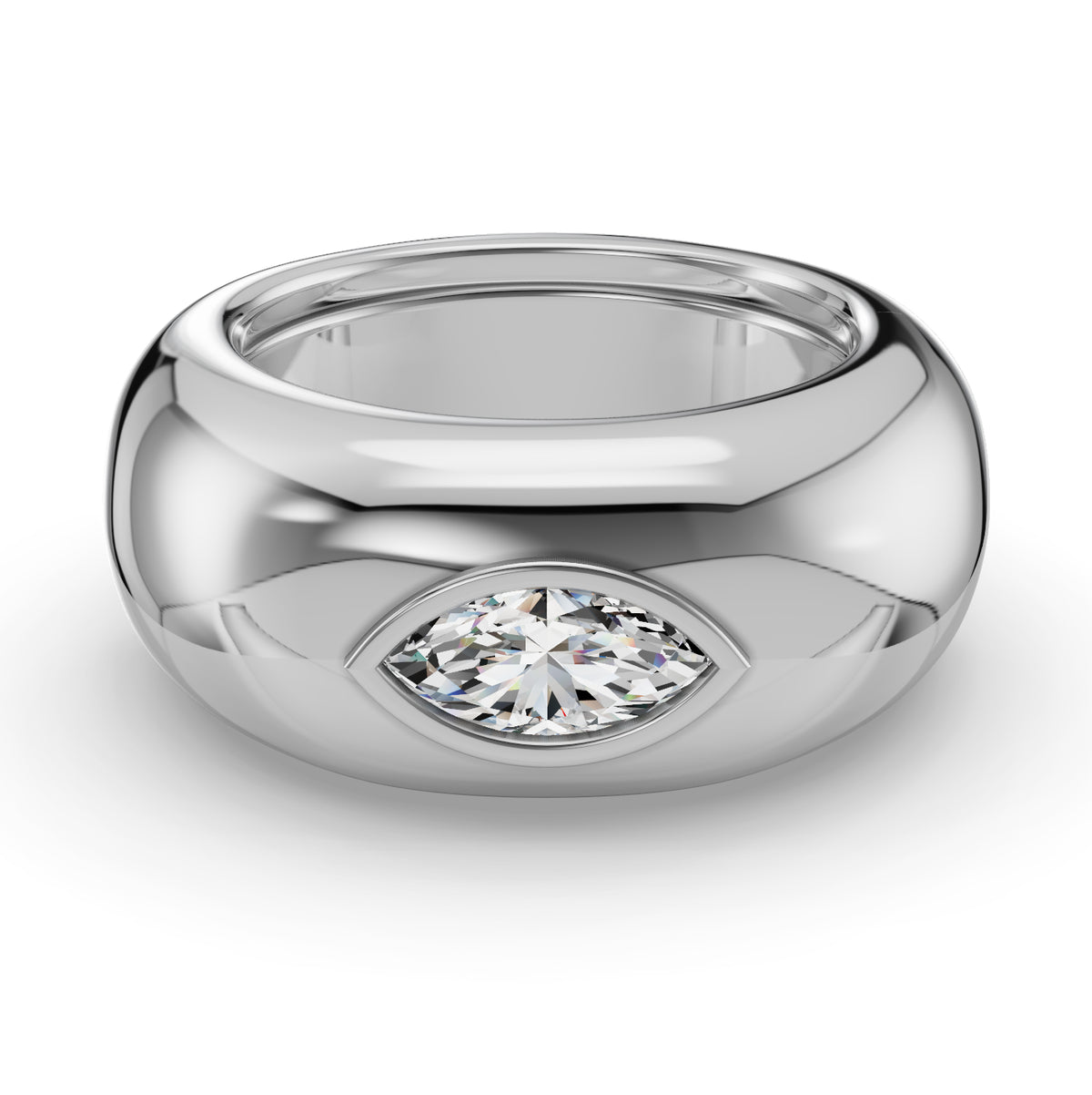 The Puff | Oura Series 5 | White Gold | Top view