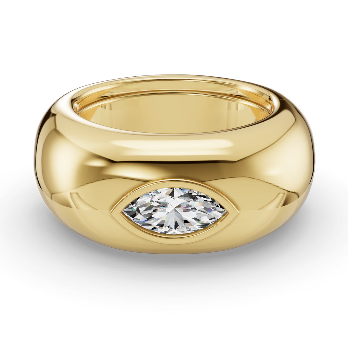 The Puff | Oura Series 5 | Yellow Gold | Top view