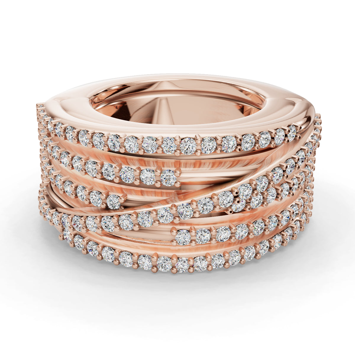 The Strands | Oura Series 3 & 4 | Rose Gold | Top view